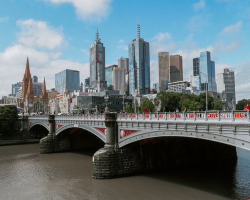 Melbourne city view showing accommodation environment